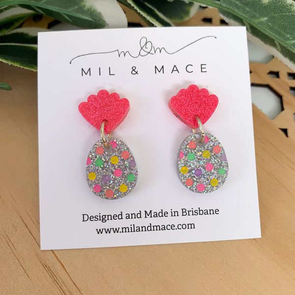 Easter Egg Mini Acrylic Dangle Earrings