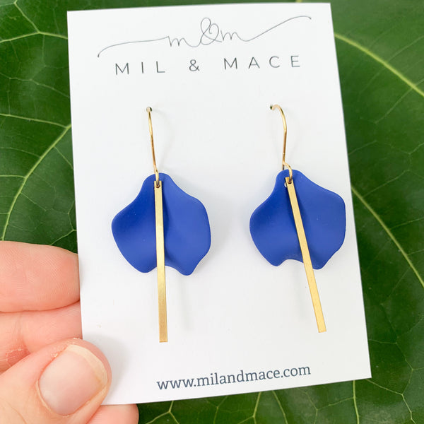 Single Petal Hook Dangle Earrings