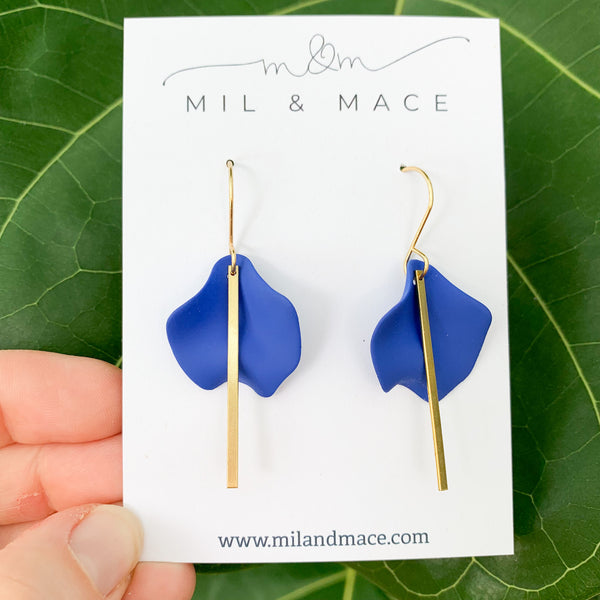 Single Petal Hook Dangle Earrings