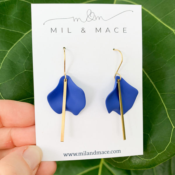 Single Petal Hook Dangle Earrings