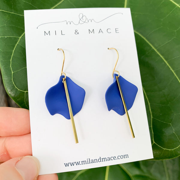 Single Petal Hook Dangle Earrings