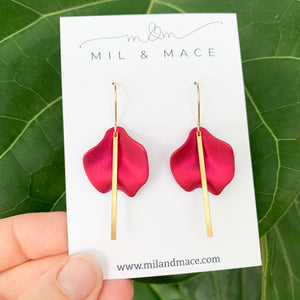 Single Petal Hook Dangle Earrings