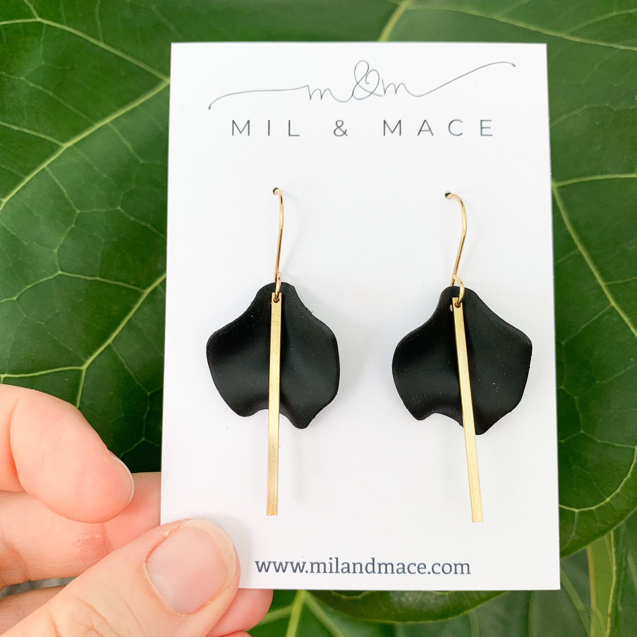 Single Petal Hook Dangle Earrings