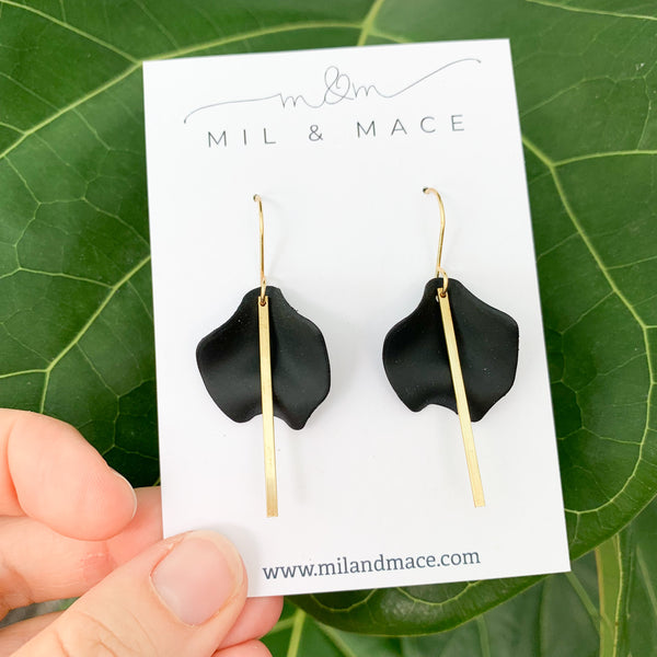 Single Petal Hook Dangle Earrings