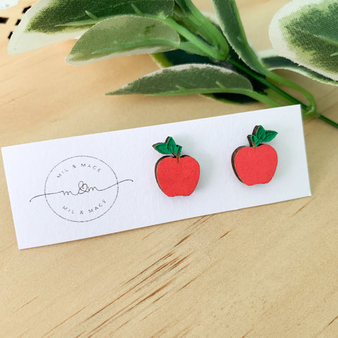 Mini 10 mm Wooden Apple Studs