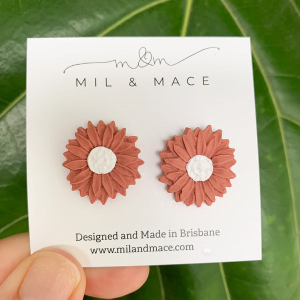 Flower Studs Polymer Clay