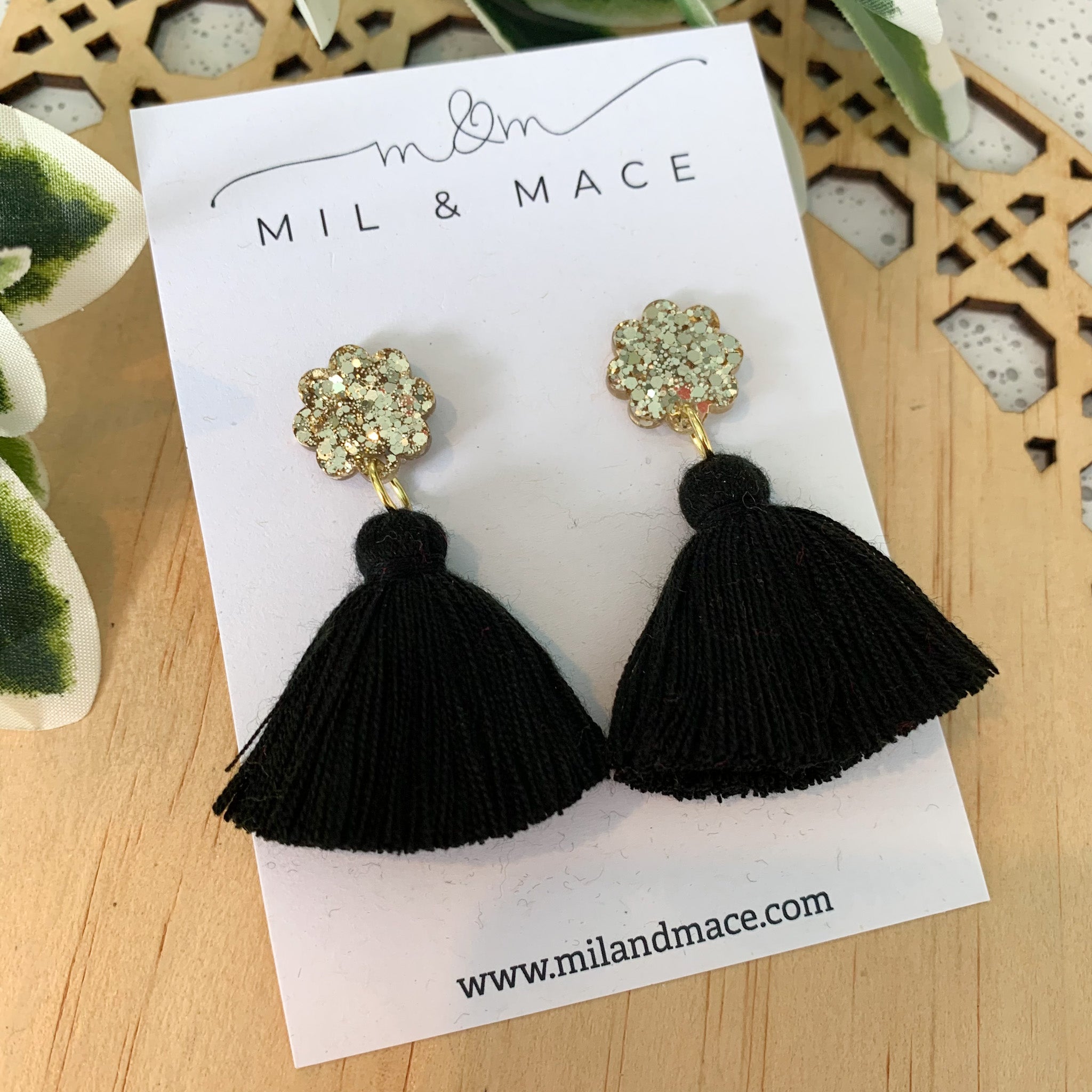 Tassel Drops Black