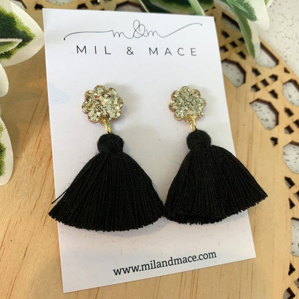 Tassel Drops Black