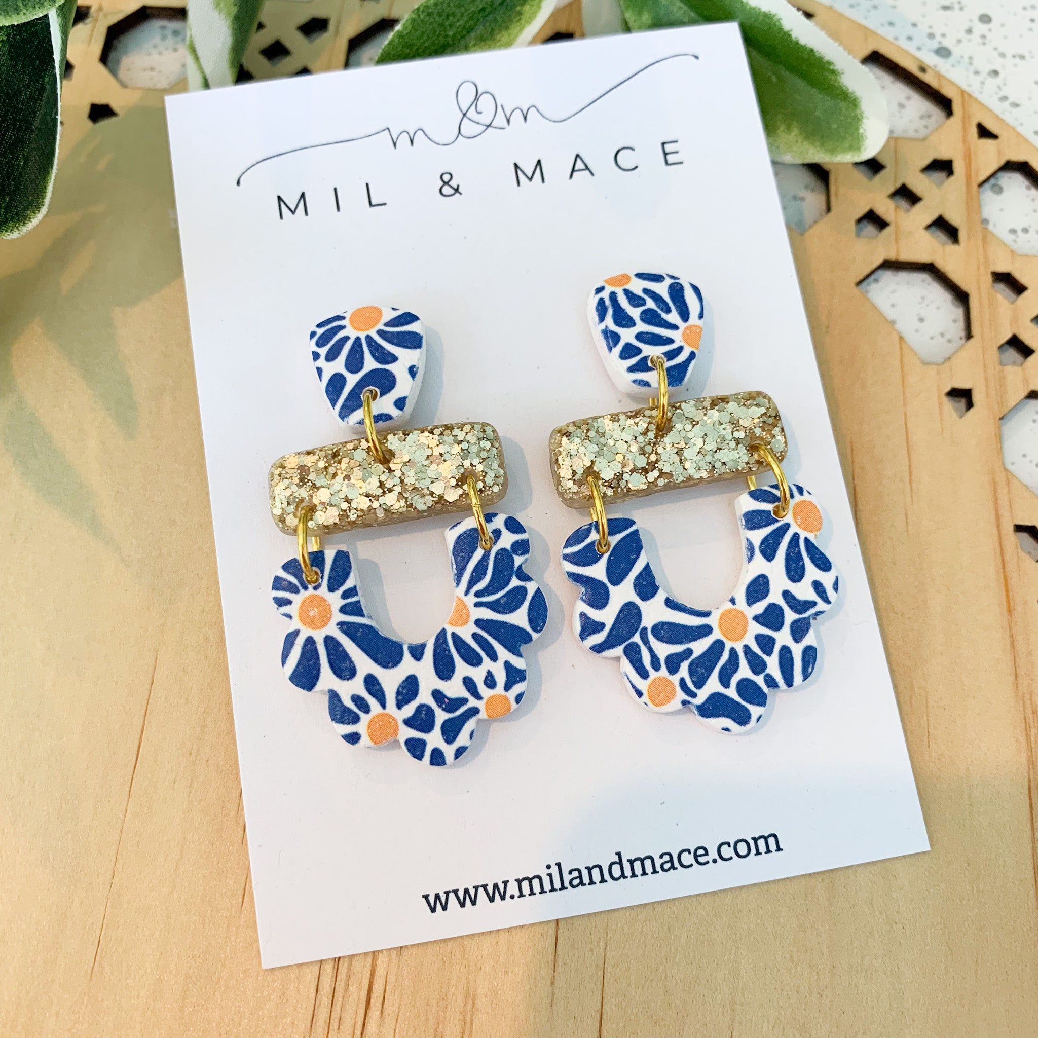 Sunshine Polymer Clay Dangle Earrings