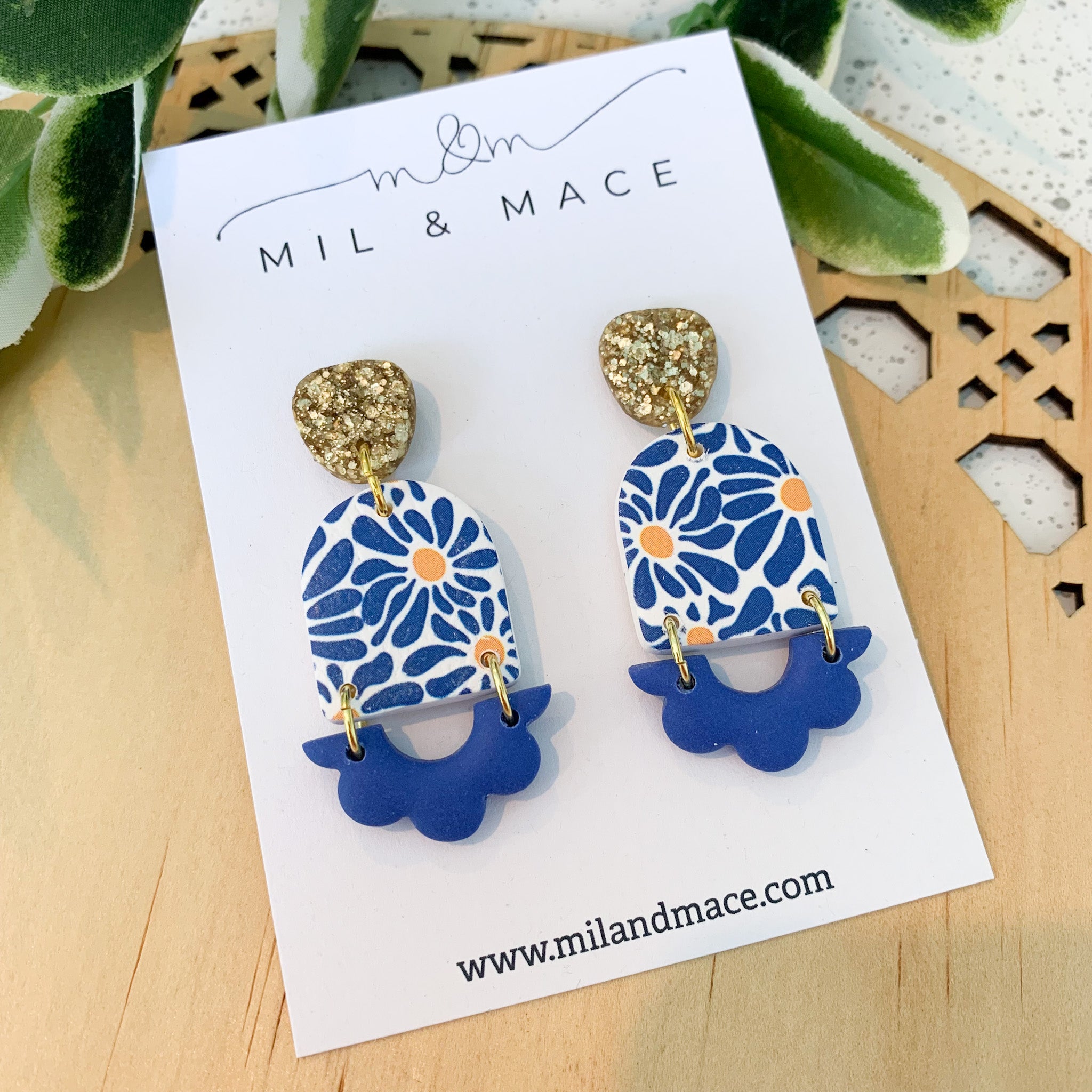 Sunshine Polymer Clay Dangle Earrings