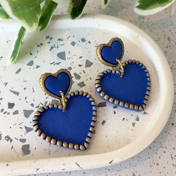 Heart of Hearts Polymer Clay Dangle Earrings