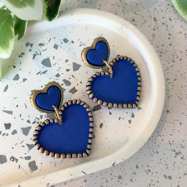 Heart of Hearts Polymer Clay Dangle Earrings