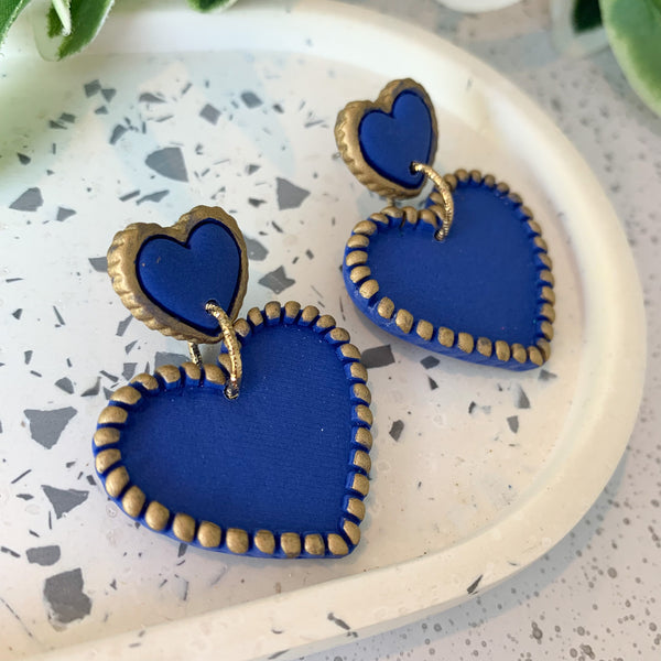 Heart of Hearts Polymer Clay Dangle Earrings