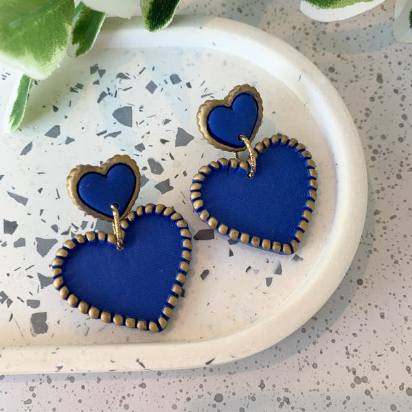 Heart of Hearts Polymer Clay Dangle Earrings