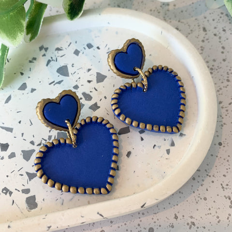 Heart of Hearts Polymer Clay Dangle Earrings