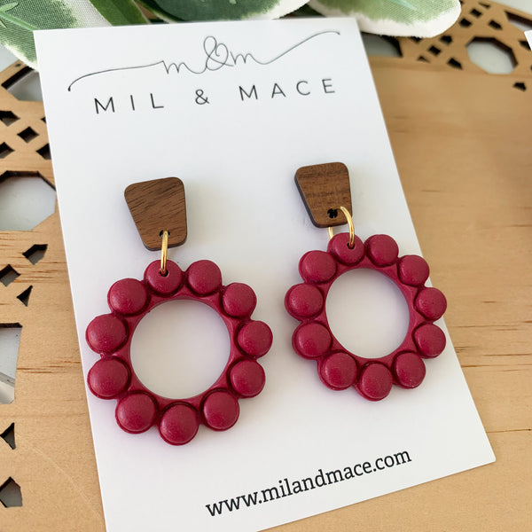 Bubbles Polymer Clay Dangle Earrings