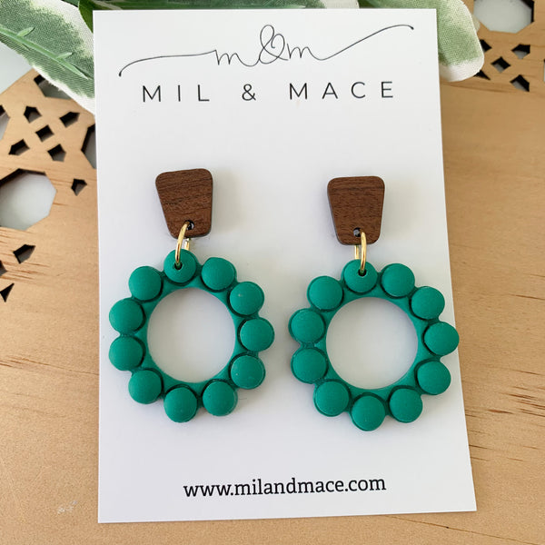 Bubbles Polymer Clay Dangle Earrings