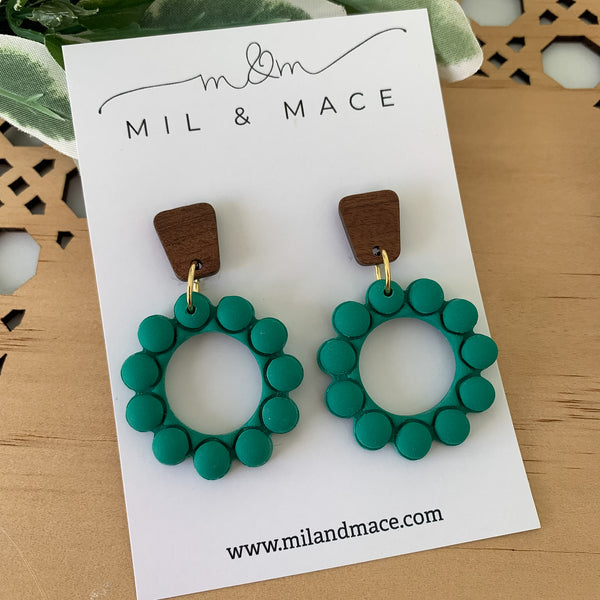 Bubbles Polymer Clay Dangle Earrings