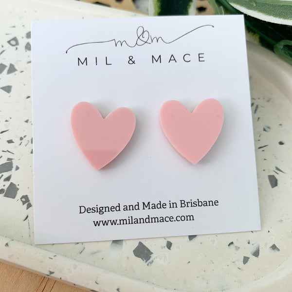 Hearts Acrylic Stud Earrings