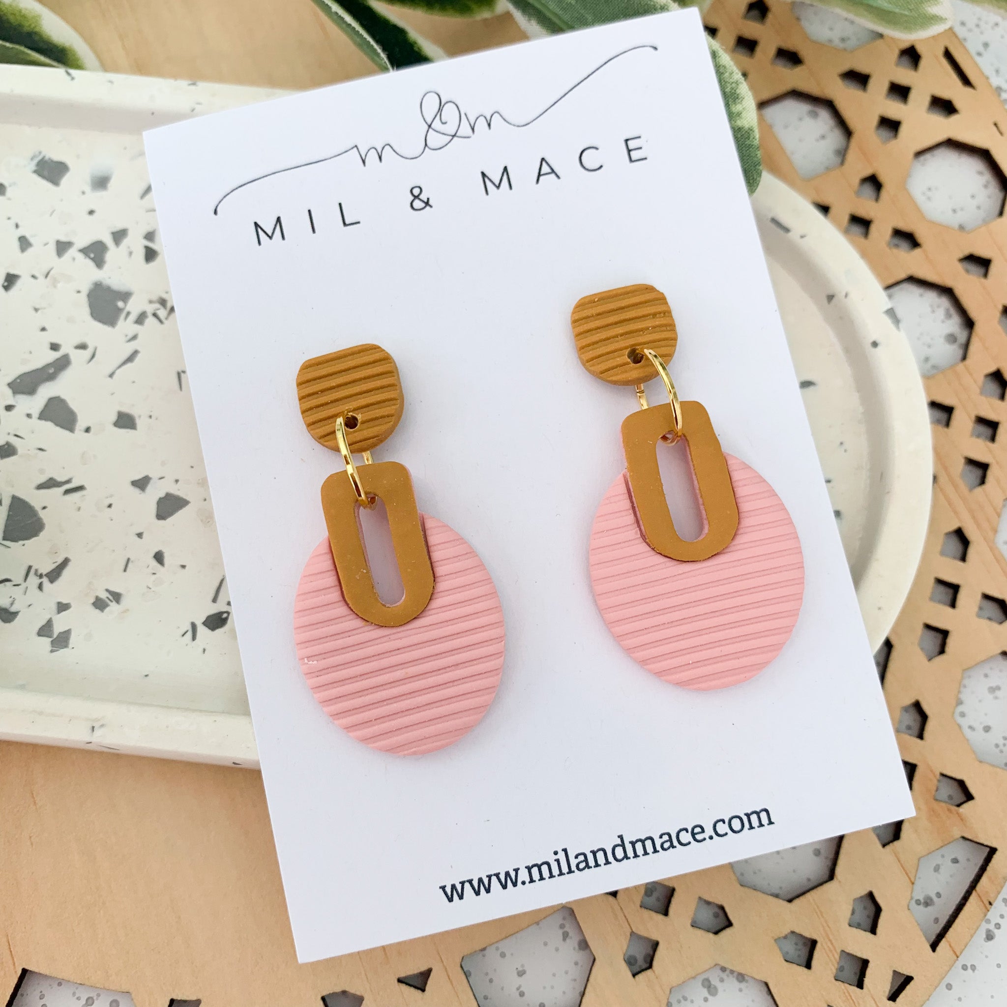 Lilly Polymer Clay Dangle Earrings