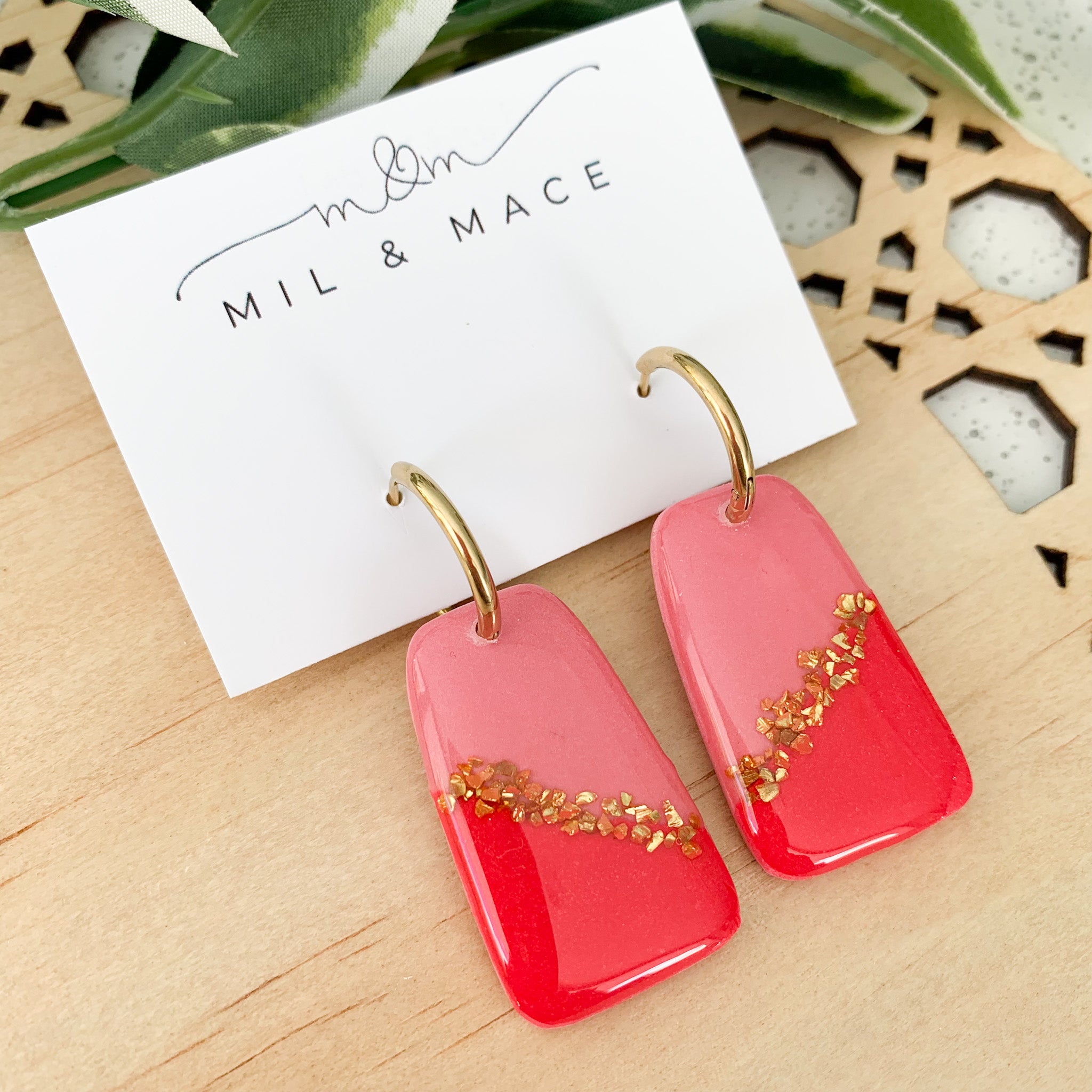 Mil and Mace Handmade Polymer Clay and Resin Earrings