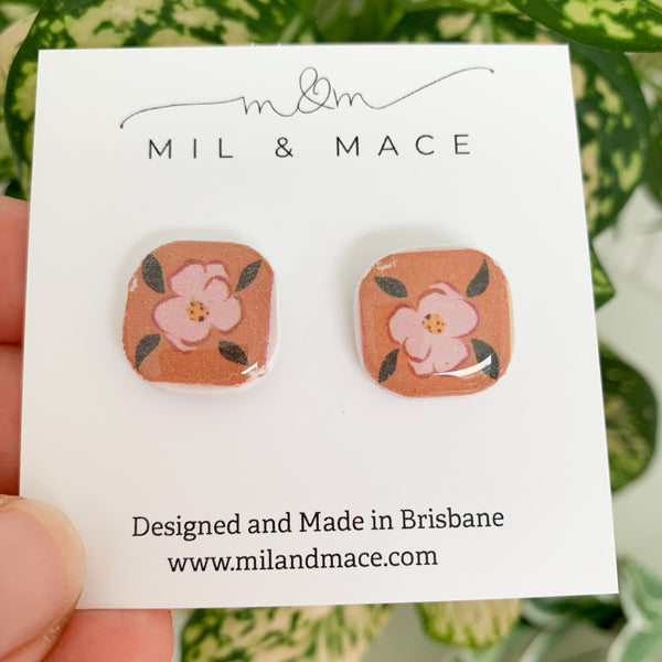 Lucy Polymer Clay Stud Earrings