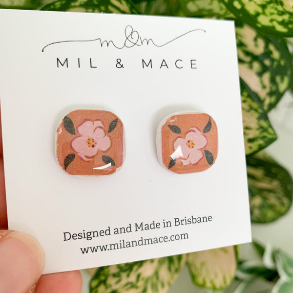 Lucy Polymer Clay Stud Earrings