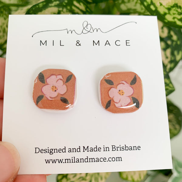 Lucy Polymer Clay Stud Earrings