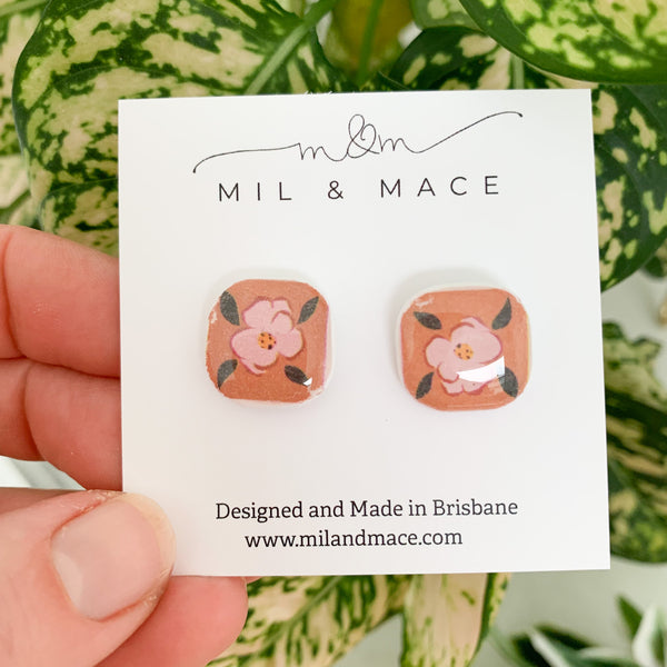 Lucy Polymer Clay Stud Earrings