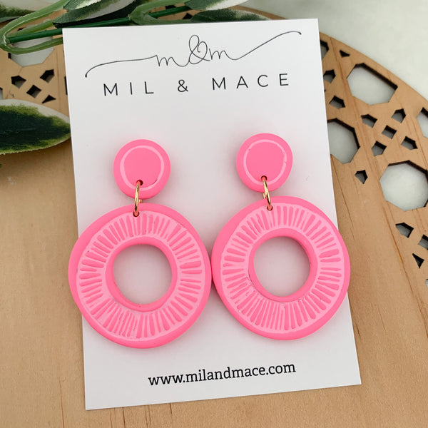 Sarah Organic Polymer Clay Dangle Earrings