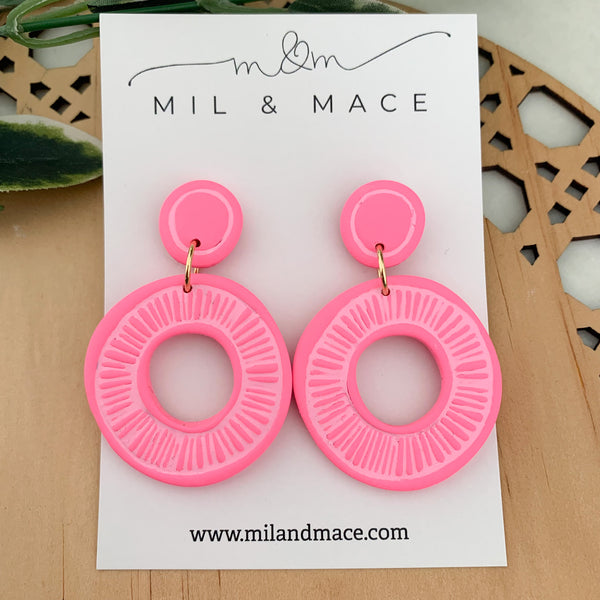 Sarah Organic Polymer Clay Dangle Earrings