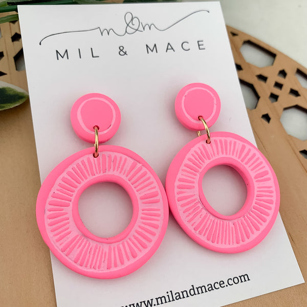Sarah Organic Polymer Clay Dangle Earrings