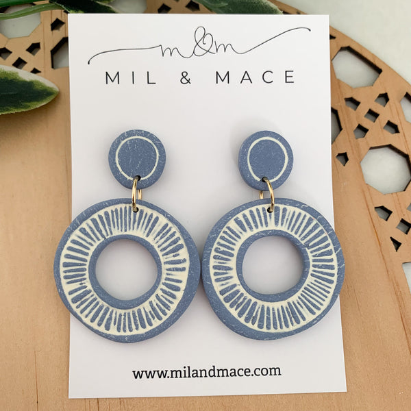 Sarah Organic Polymer Clay Dangle Earrings