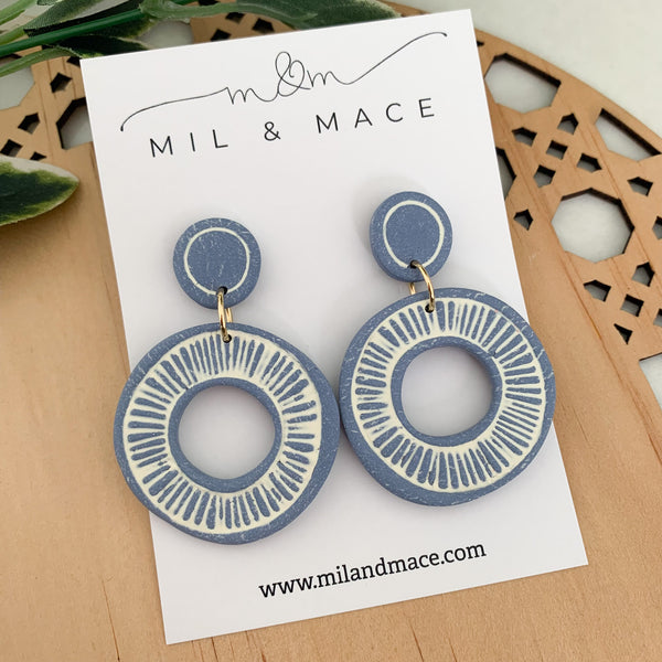 Sarah Organic Polymer Clay Dangle Earrings