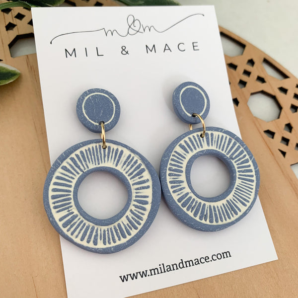 Sarah Organic Polymer Clay Dangle Earrings