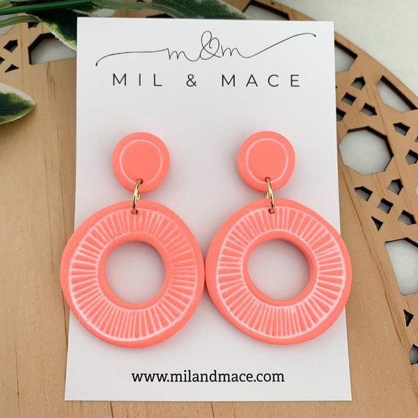 Sarah Organic Polymer Clay Dangle Earrings