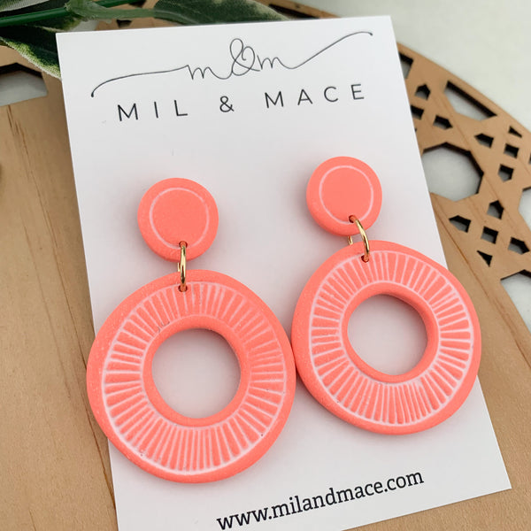 Sarah Organic Polymer Clay Dangle Earrings