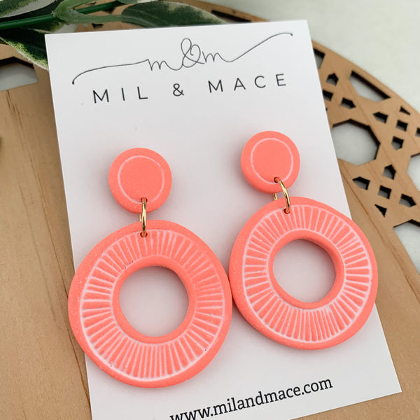 Sarah Organic Polymer Clay Dangle Earrings