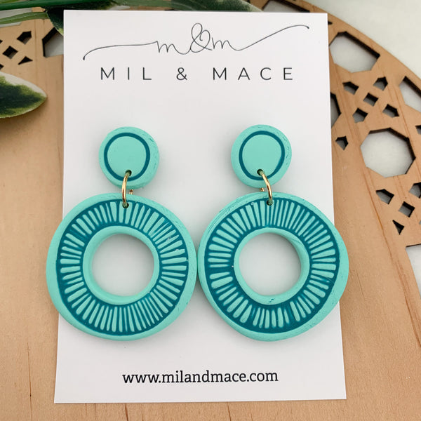 Sarah Organic Polymer Clay Dangle Earrings