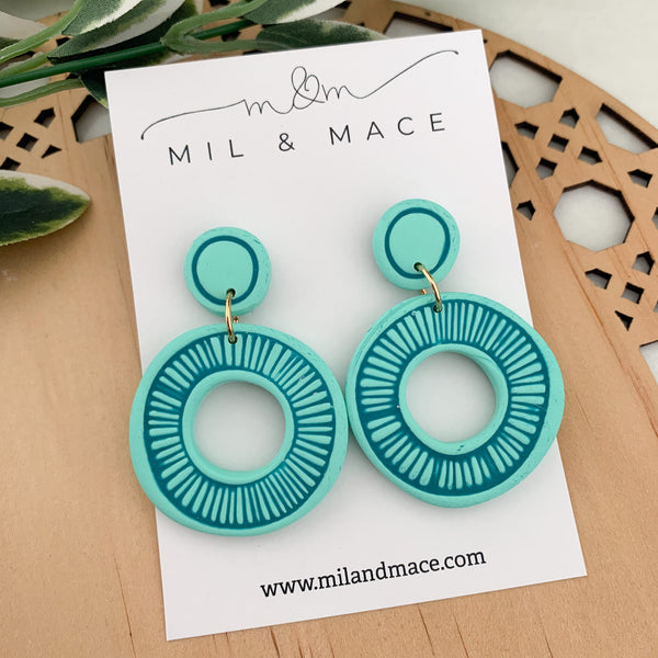 Sarah Organic Polymer Clay Dangle Earrings
