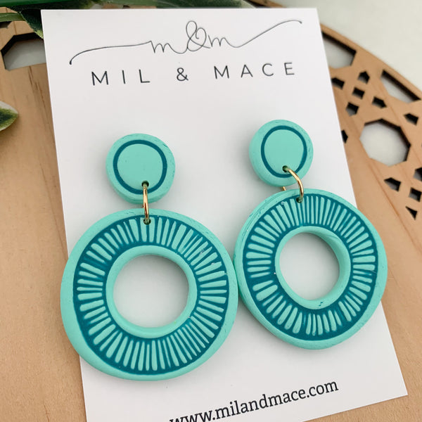 Sarah Organic Polymer Clay Dangle Earrings
