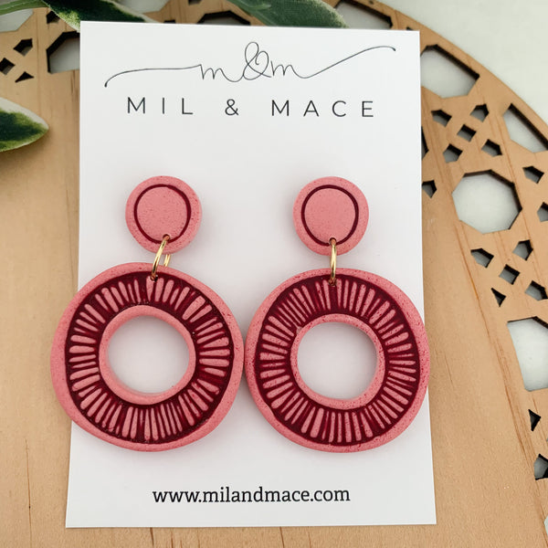 Sarah Organic Polymer Clay Dangle Earrings