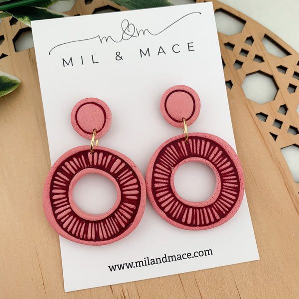 Sarah Organic Polymer Clay Dangle Earrings