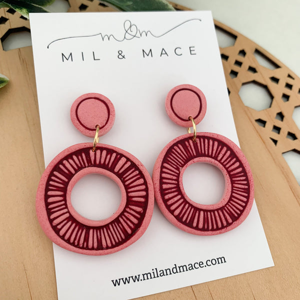 Sarah Organic Polymer Clay Dangle Earrings