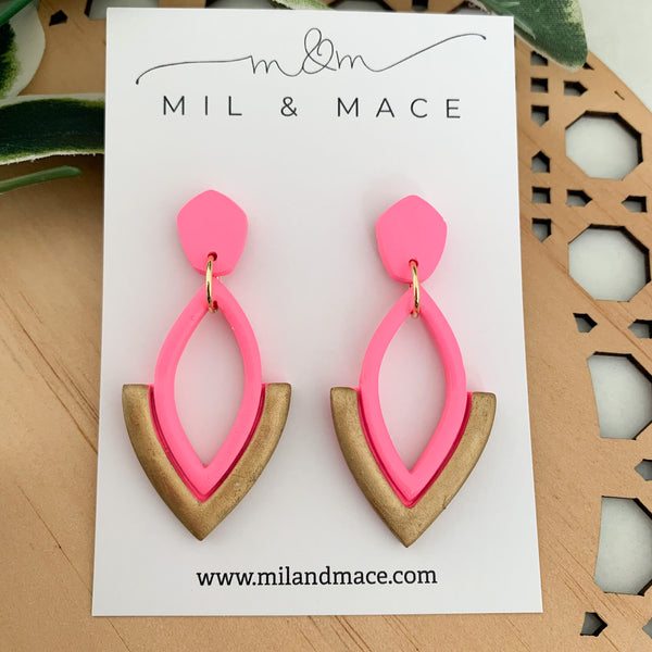 Lilly Polymer Clay Dangle Earrings