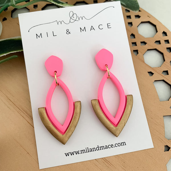 Lilly Polymer Clay Dangle Earrings