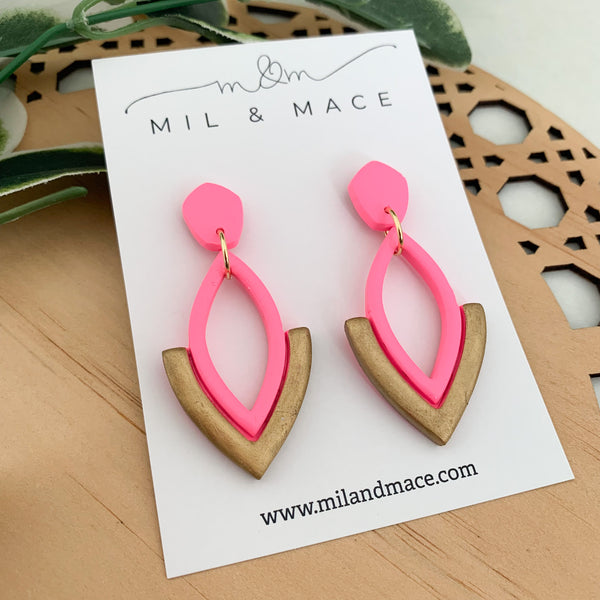 Lilly Polymer Clay Dangle Earrings