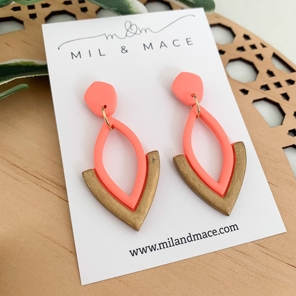 Lilly Polymer Clay Dangle Earrings