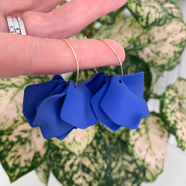 Petals Hoops Dangle Earrings