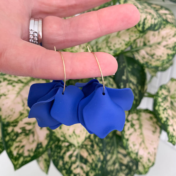Petals Hoops Dangle Earrings